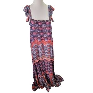 Greater Goods Sleeveless Maxi Sundress 3X Boho Hippie Indie Print Dress